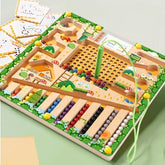Montessori Puzzle Toys Maze Board Learning Color Counting Number Classification Wooden Educational Toys Sorting Games Kids Gifts